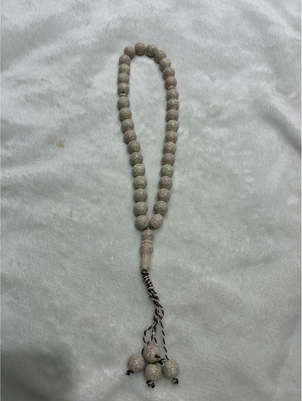 Rosary Islamic prayer 37 Beads For men and women Light brown color design